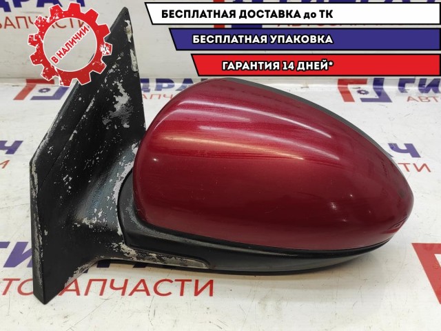 Зеркало левое электрическое Chevrolet Cruze 94537676. 5 контактов. Дефект. Трещины на зеркальном элементе.