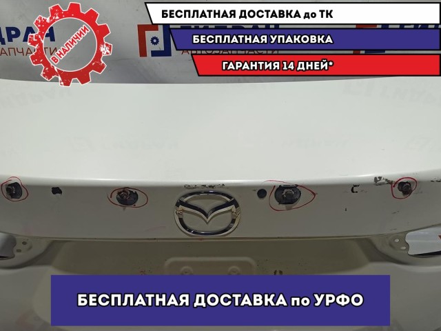 Крышка багажника Mazda Mazda6 (GJ) . Отверстия крепления спойлера.Очаги короззии.Царапины.